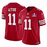 Men & Women & Youth San Francisco 49ers #11 Brandon Aiyuk Red 2024 F.U.S.E. Super Bowl LVIII Patch Vapor Untouchable Limited Jersey,baseball caps,new era cap wholesale,wholesale hats